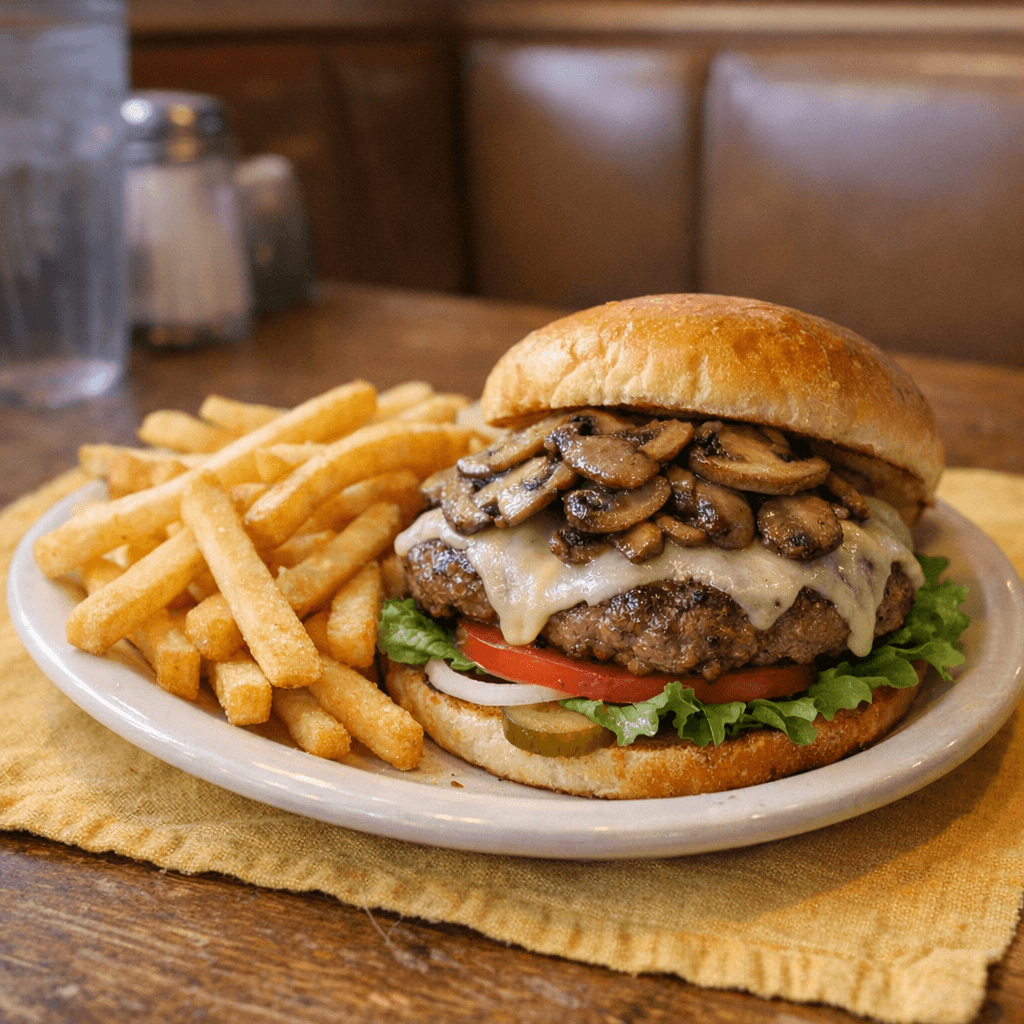 Mushroom Swiss Burger