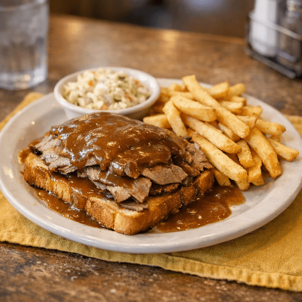 Open Face Hot Roast Beef